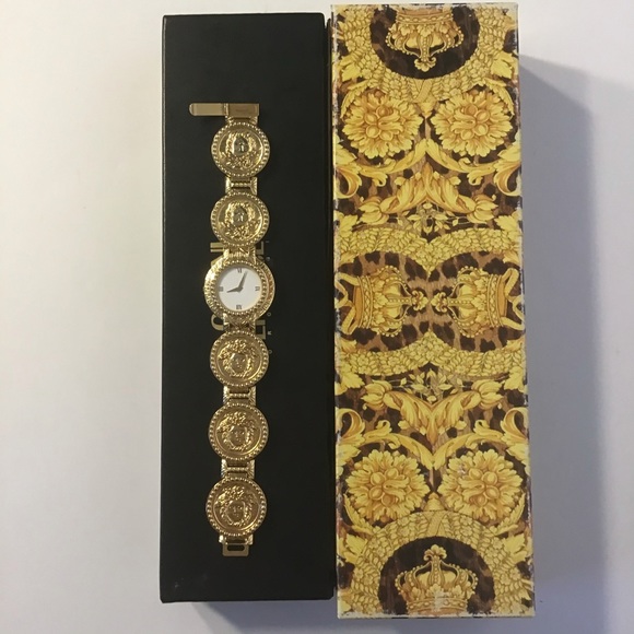 💎SOLD! LIKE NEW VERSACE 18k PLATED LIMITED ED WATCH - Picture 4 of 16